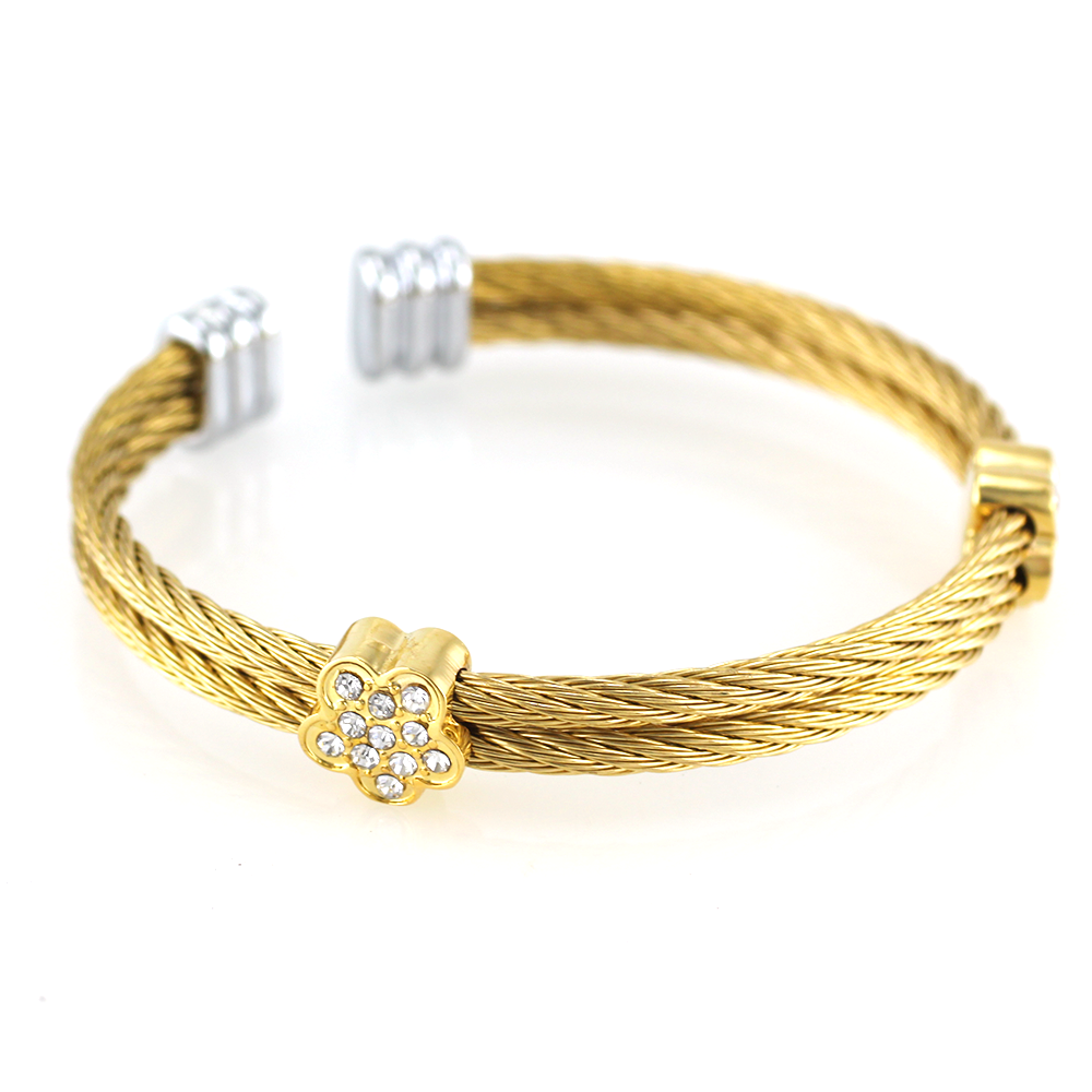 MPM Ocelový náramek z chirurgické oceli Bracelet 7364 - Gold