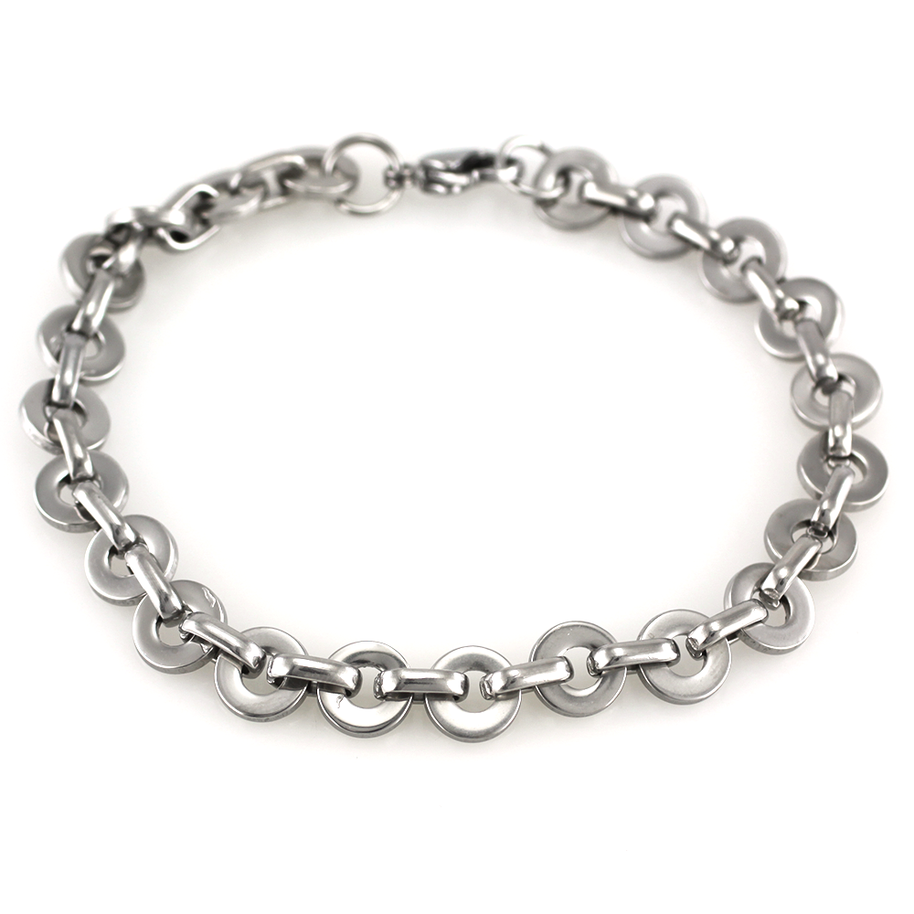 MPM Ocelový náramek z chirurgické oceli Bracelet 7369 - Silver (21cm)