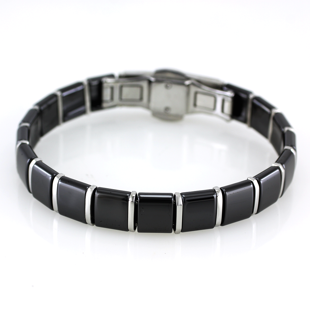 MPM Ocelový náramek z chirurgické oceli Bracelet 7383 - Ceramic Black