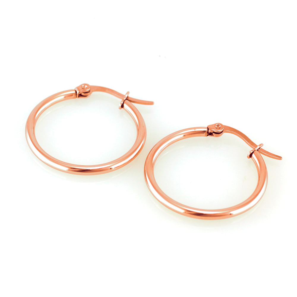 MPM Ocelové náušnice z chirurgické oceli Earring 7392 - Rose Gold (55mm)