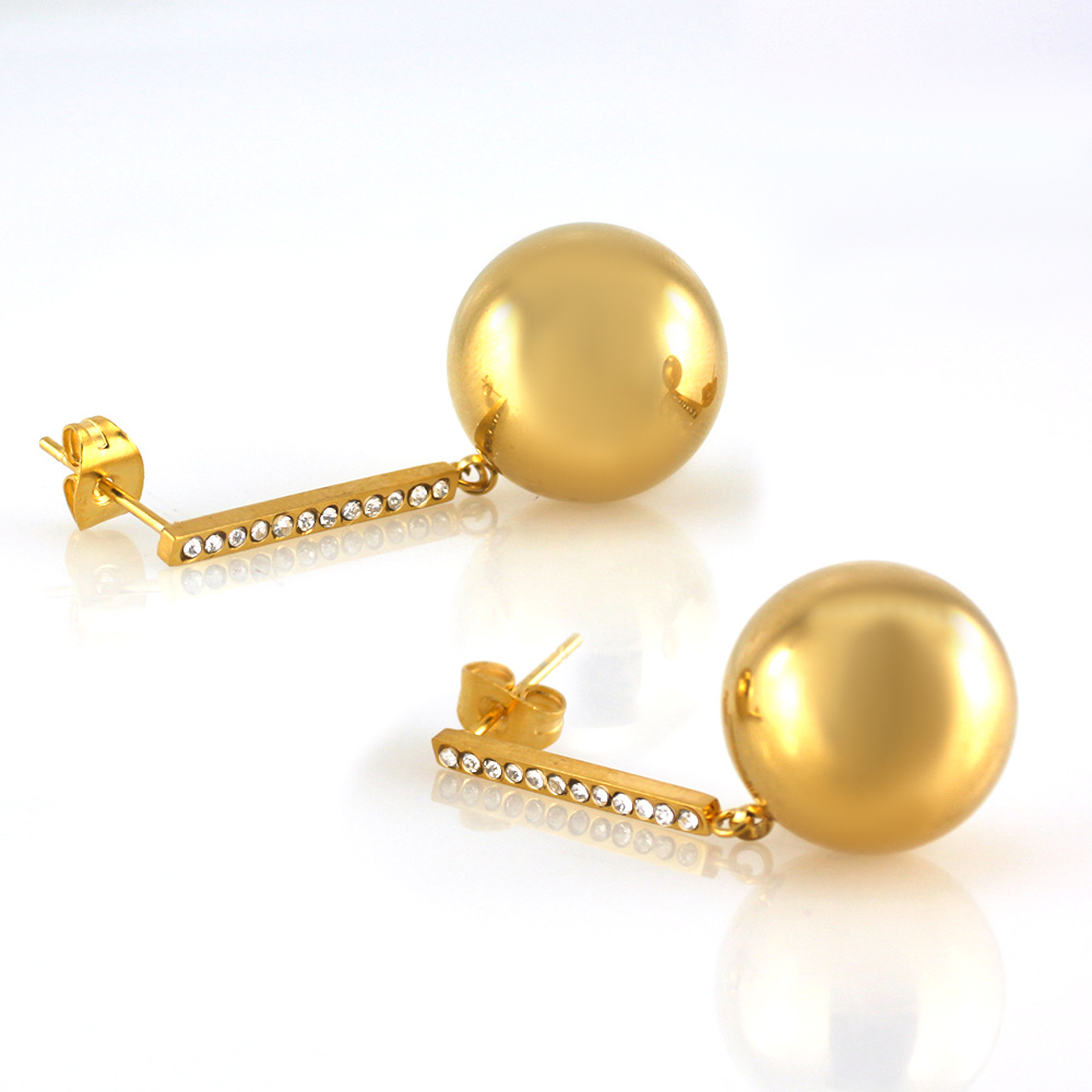 MPM Ocelové náušnice z chirurgické oceli Earrings 7395 - Gold