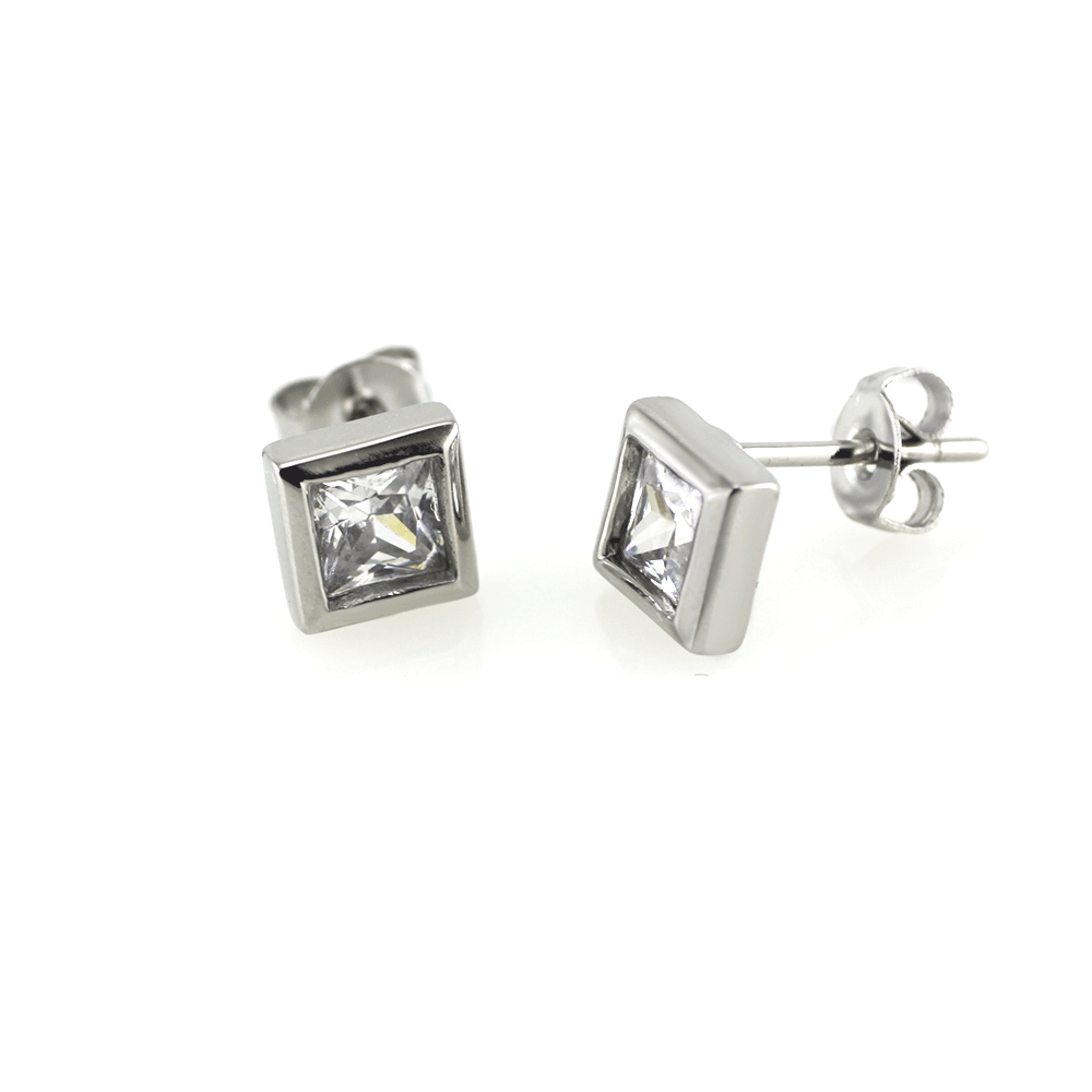 MPM Ocelové náušnice z chirurgické oceli Earrings 7449 - Silver