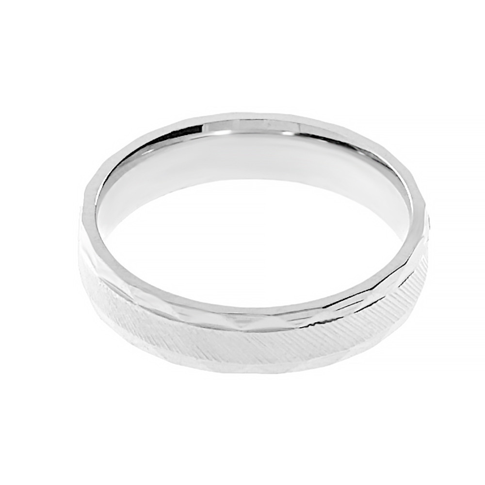 MPM Ocelový nerezový snubní prsten Aquarius (velikost 55) - stříbrné barvy