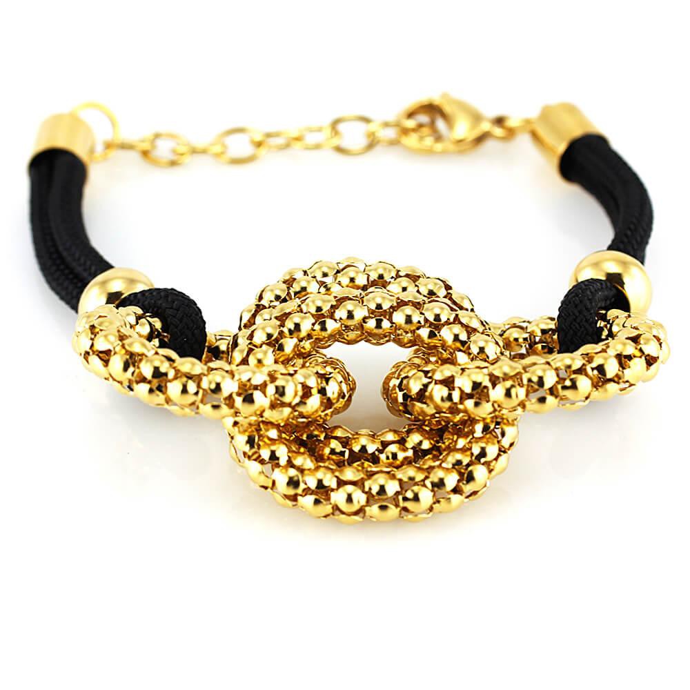 MPM Ocelový náramek z chirurgické oceli Bracelet 7560 - Gold Black