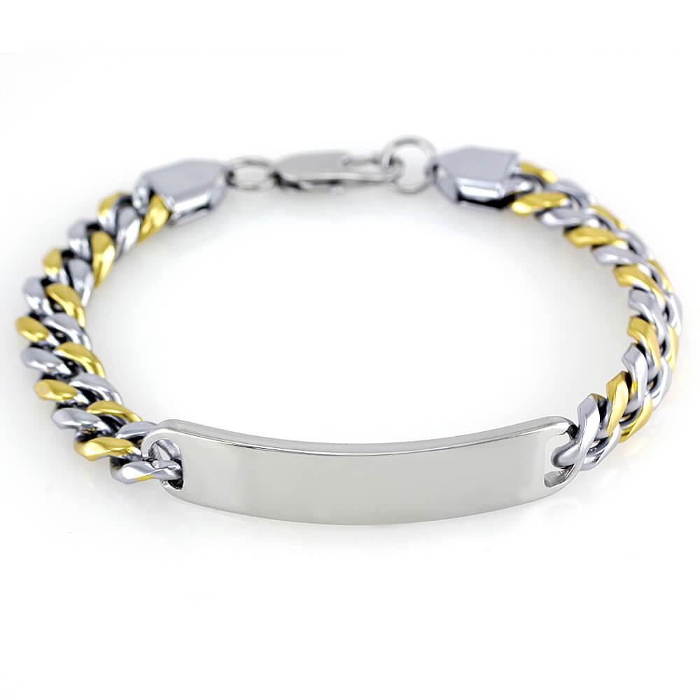 MPM Ocelový náramek z chirurgické oceli Bracelet 7608 - Bicolor