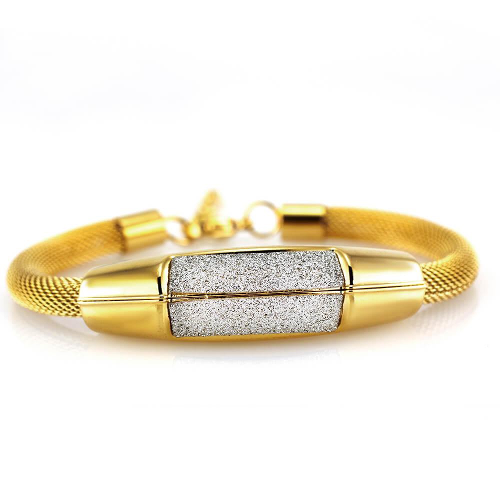 MPM Ocelový náramek z chirurgické oceli Bracelet 7613 - Gold