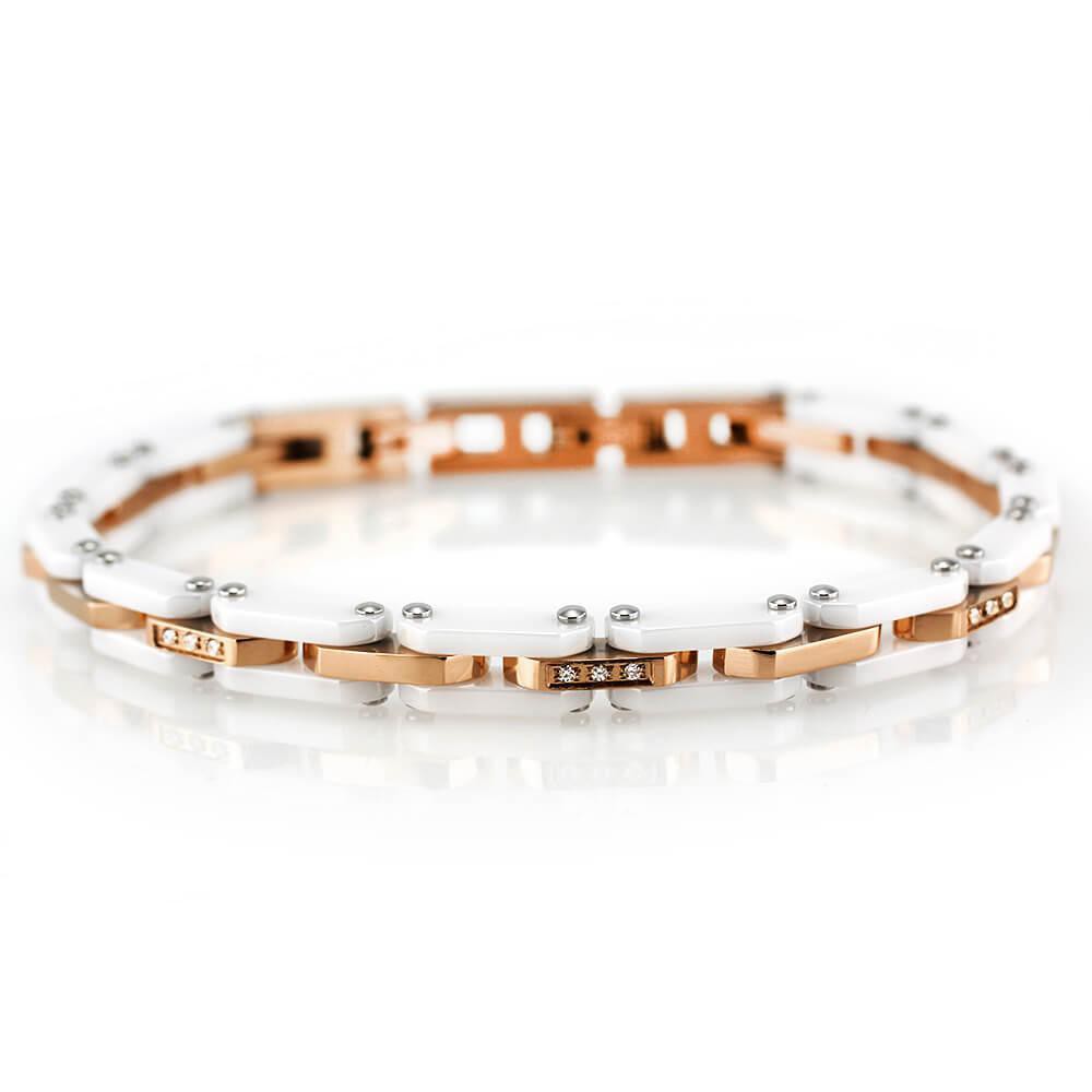 MPM Ocelový náramek z chirurgické oceli Bracelet 7628 - Rose Gold