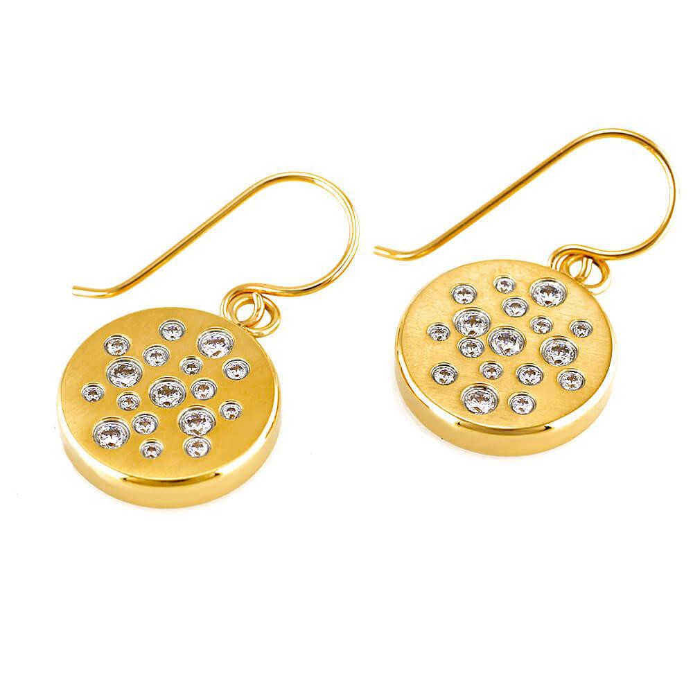 MPM Ocelové náušnice z chirurgické oceli Earrings 7659 - Gold