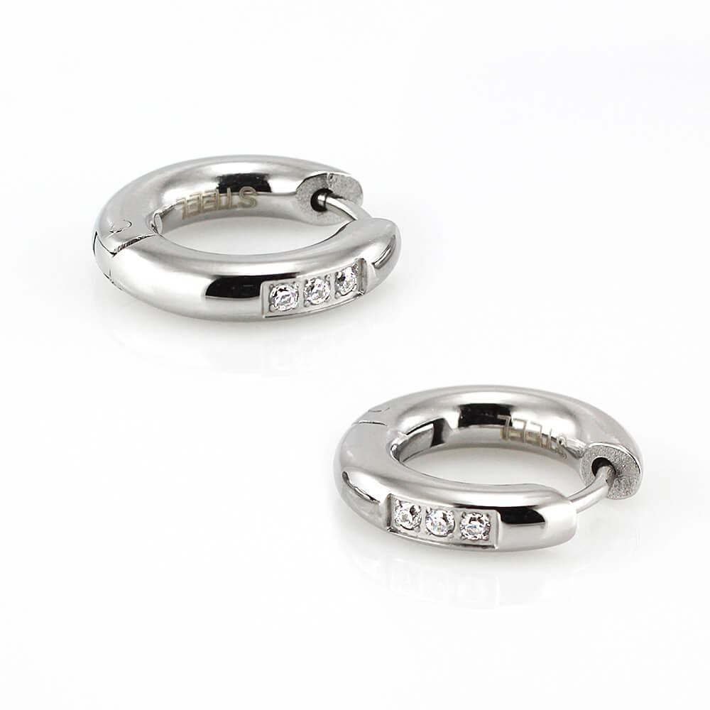 MPM Ocelové náušnice z chirurgické oceli Earrings 7735 - Silver