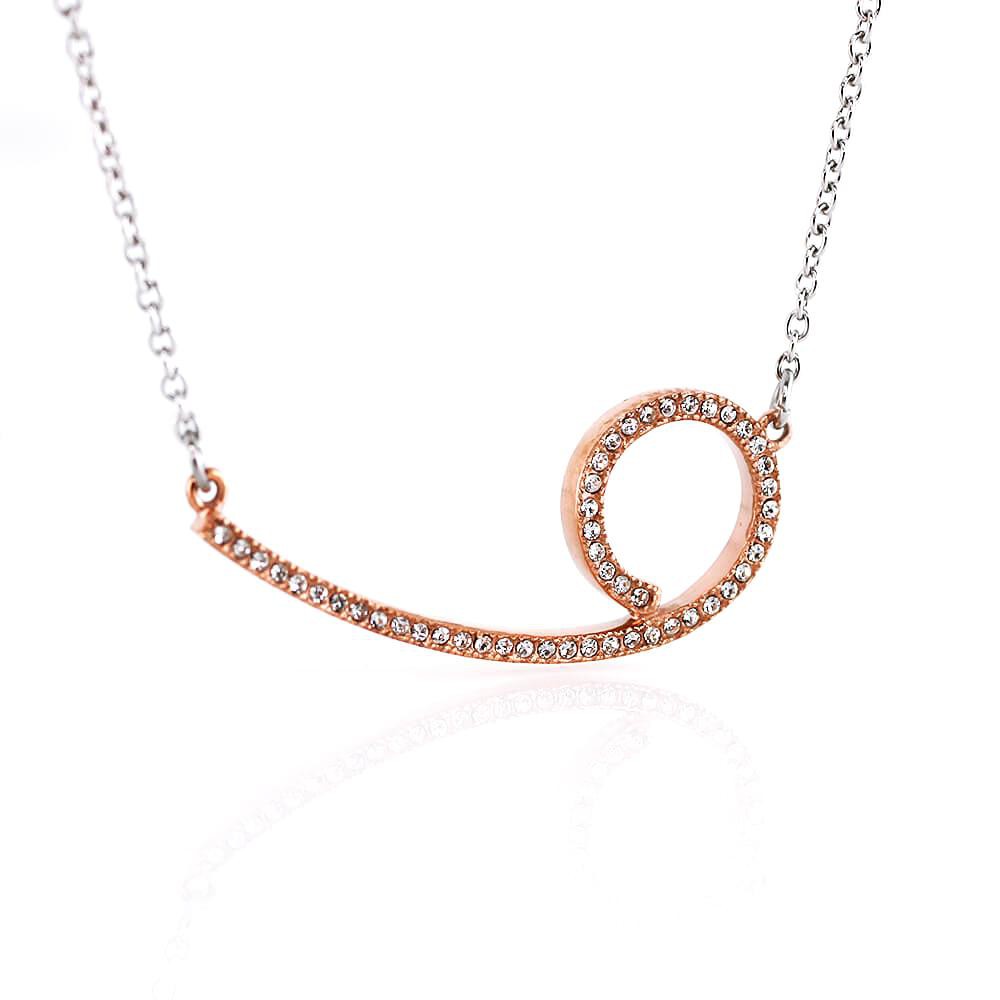 MPM Ocelový náhrdelník z chirurgické oceli Necklace 7709 - Gold rose