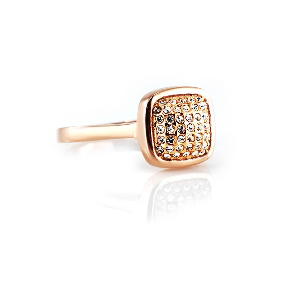 MPM Prsten z chirurgické oceli Ring 7742, Gold Rose - size 55