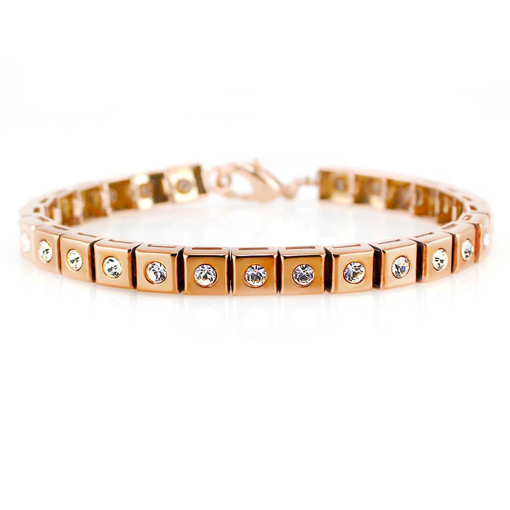 MPM Ocelový náramek z chirurgické oceli Bracelet 7957, Gold rose