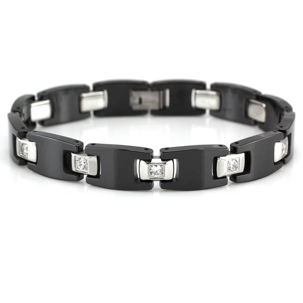 MPM Ocelový náramek z chirurgické oceli Bracelet 7693, Black