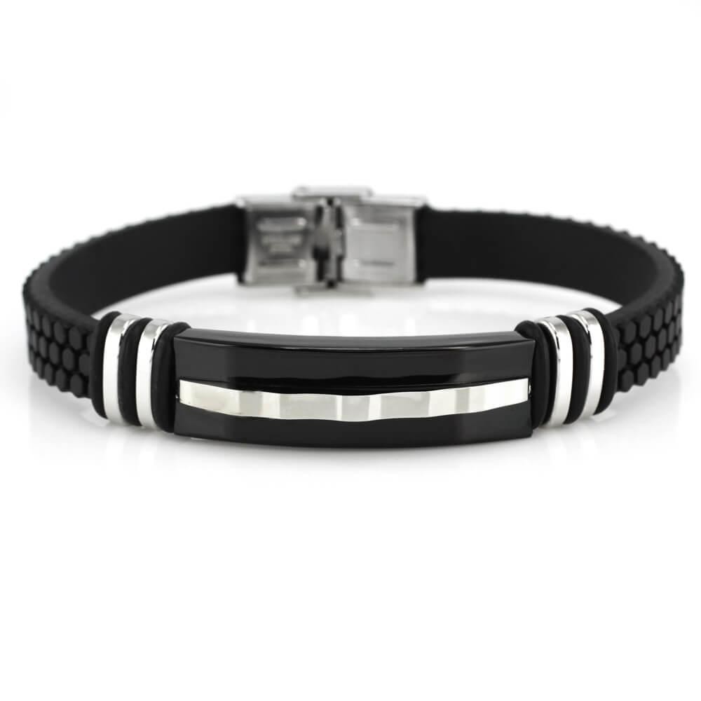 MPM Ocelový náramek z chirurgické oceli Bracelet 7776, Black