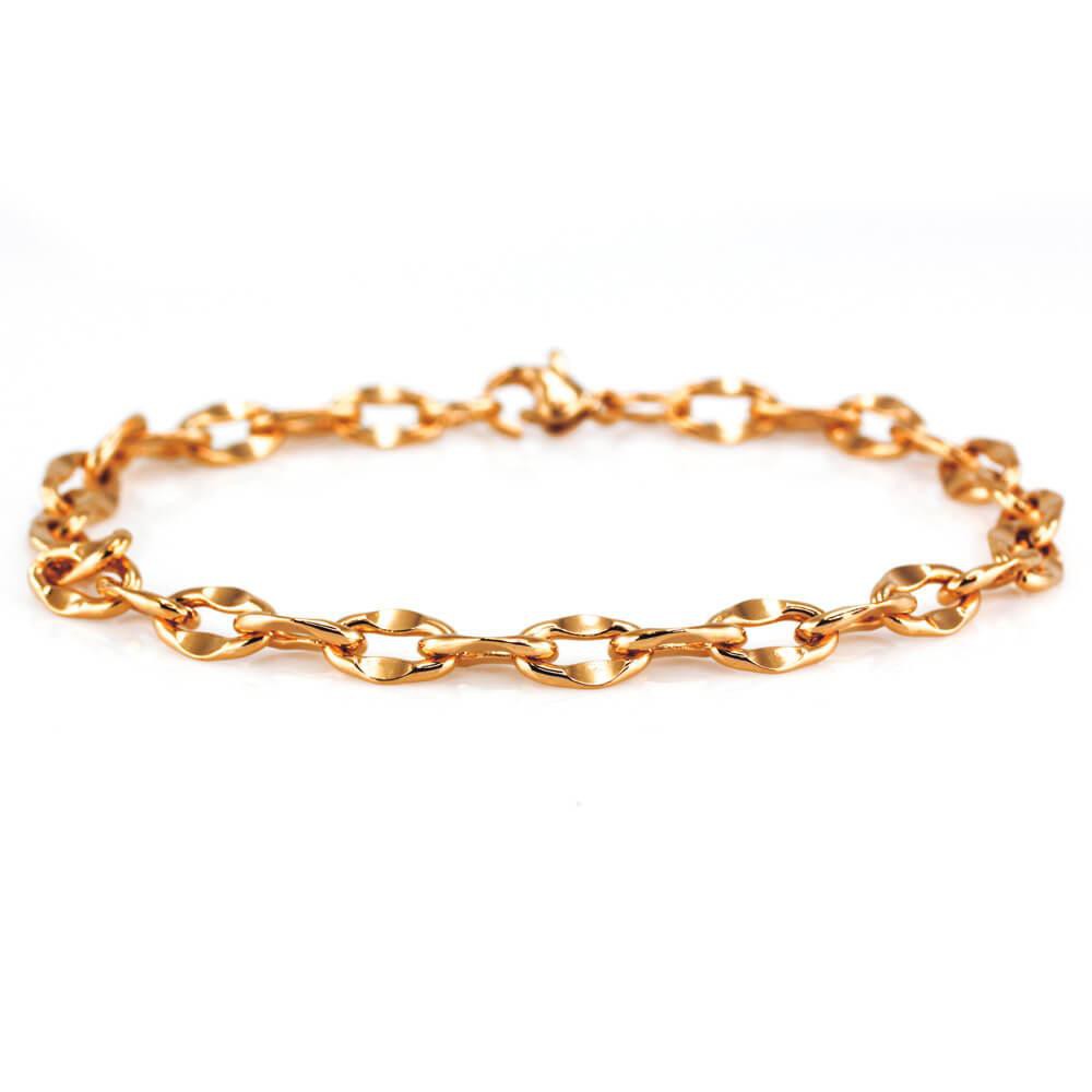 MPM Ocelový náramek z chirurgické oceli Bracelet 7898, Gold, 20 cm