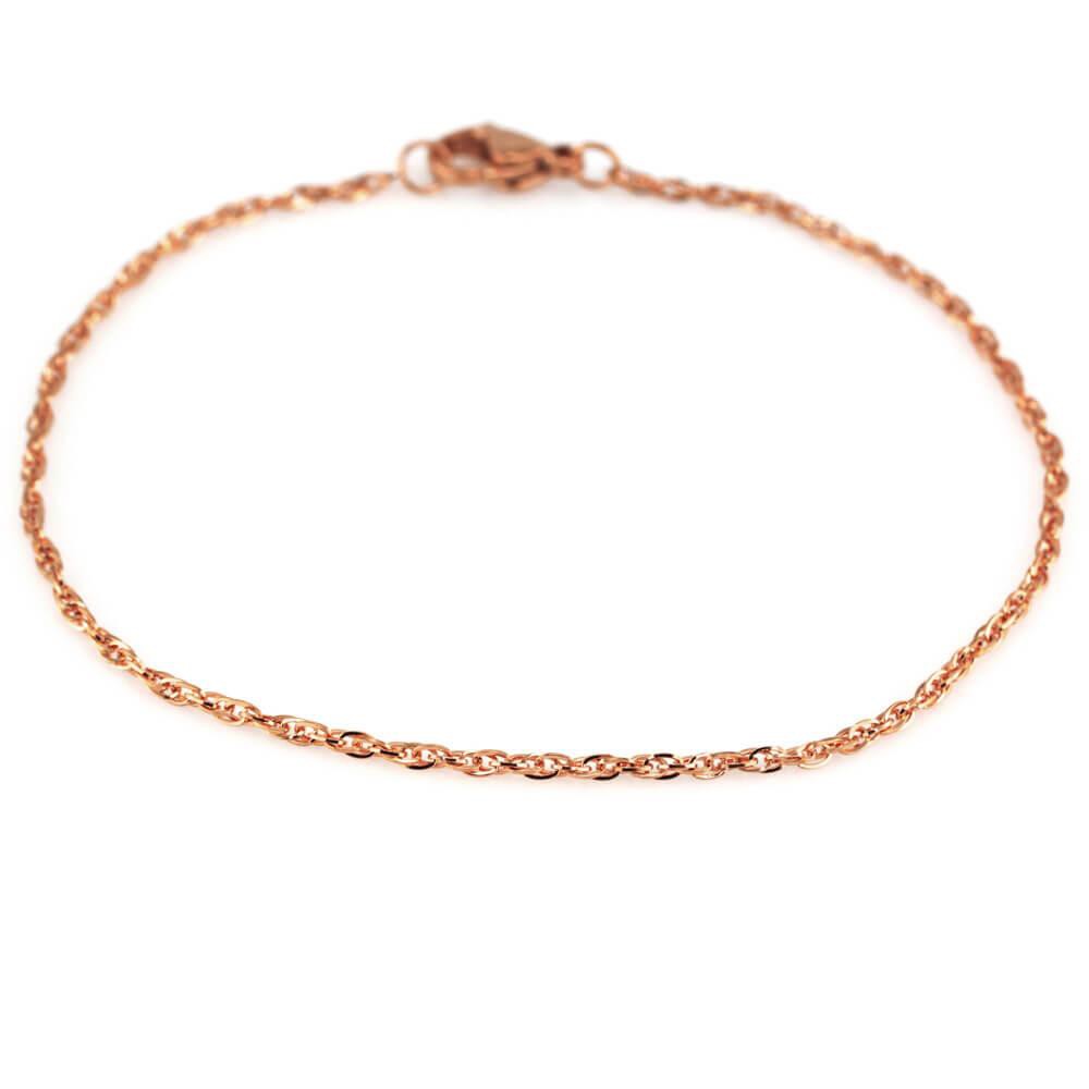 MPM Ocelový náramek z chirurgické oceli Bracelet 7901, Gold rose, 19 cm