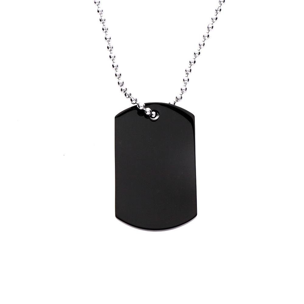 MPM Ocelový přívěsek (destička) z chirurgické oceli Pendant 8127, Black