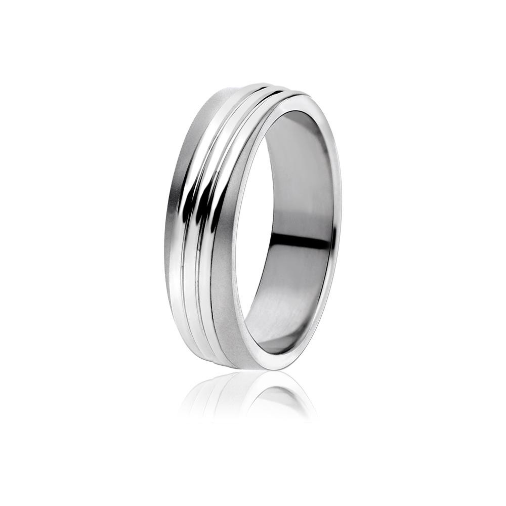 MPM Snubní ocelový prsten z chirurgické oceli Wedding ring 5241B, size 50-51
