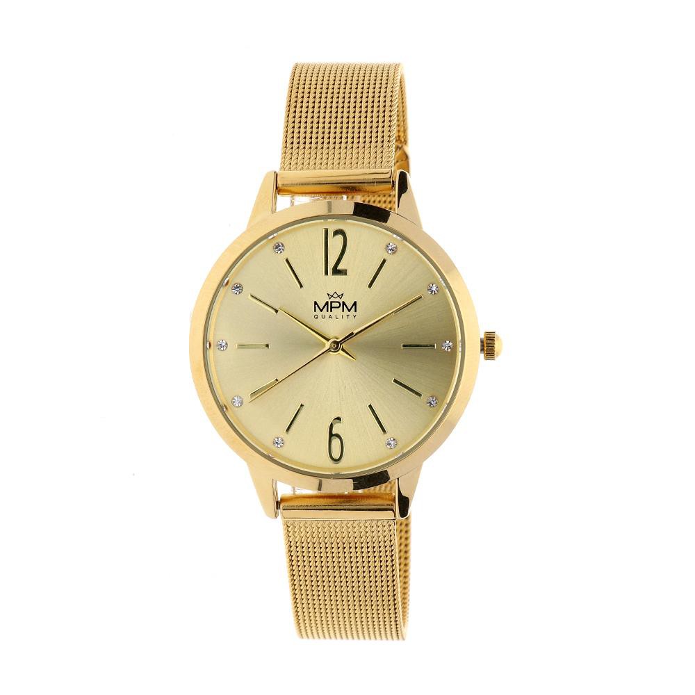 MPM Dámské zlaté náramkové hodinky MPM W02M.11193.B