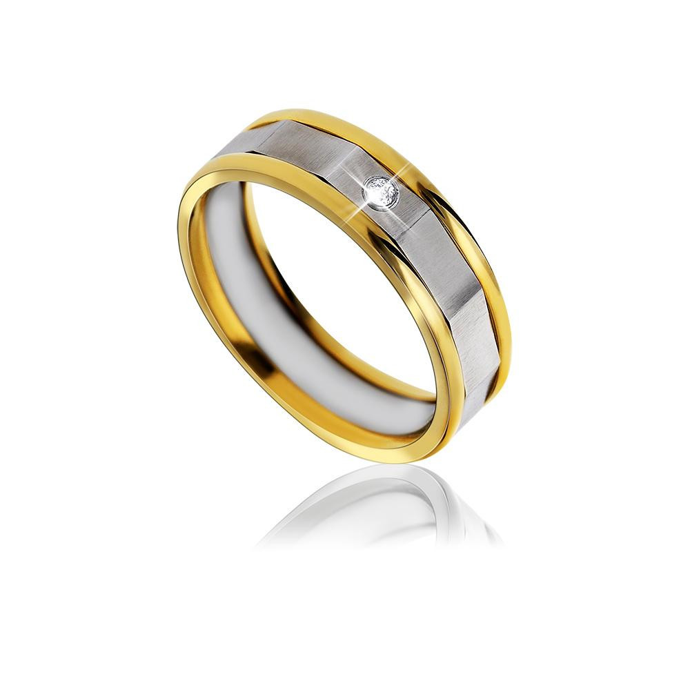 MPM Snubní ocelový prsten z chirurgické oceli Wedding ring 6548 A - size 49-50