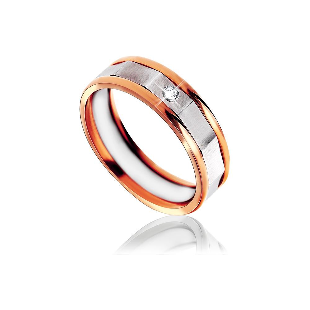 MPM Snubní ocelový prsten z chirurgické oceli Wedding ring 6817 A - size 49