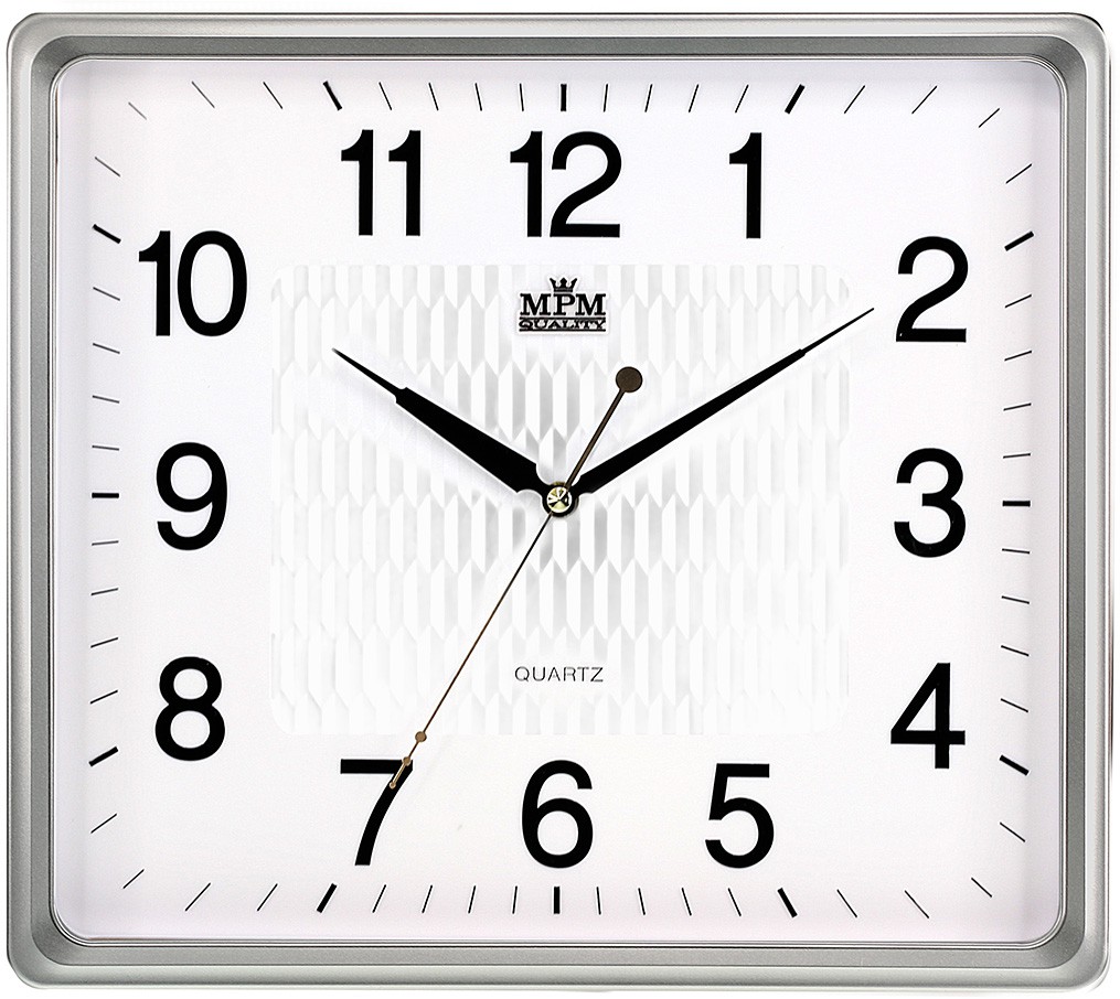 MPM Hranaté stříbrné hodiny MPM E01.2929 (MPM Hranaté stříbrné hodiny MPM E01.2929)
